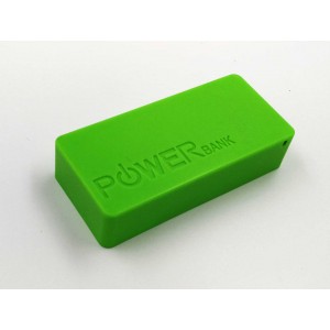 USB Power Banka na 2x 18650 batérie zelená