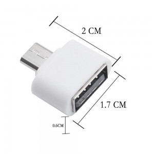 USB/microUSB OTG adaptér biely